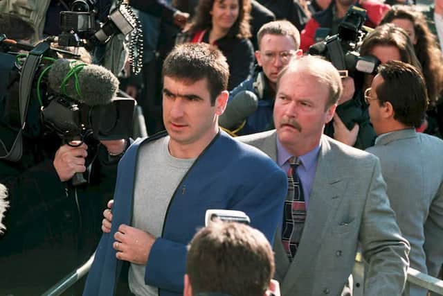 Eric Cantona holds the record for the longest ban in Premier League history. (Getty Images)