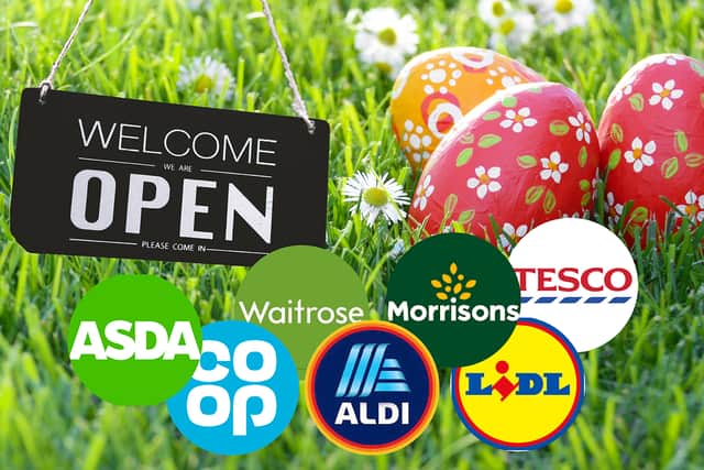 The opening times for all the major eight supermarkets on Easter Monday 2023.