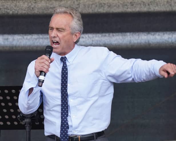 Robert F Kennedy Jr, nephew of John F Kennedy, has registered as a Democratic candidate for the 2024 presidential election. (Credit: Getty Images)