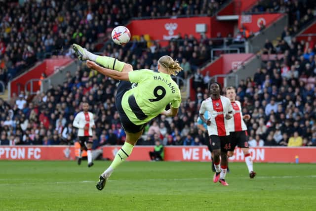 Erling Haaland scores with a bicycle kick as City beat Southampton 4-1