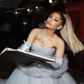Ariana Grande at the GRAMMY Charities Signings during the 62nd Annual GRAMMY Awards at STAPLES Center on January 26, 2020 in Los Angeles, California. (Photo by Robin Marchant/Getty Images for The Recording Academy)