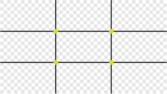 A nine-grid. Some cameras will have a button that allows you to overlay this on your viewfinder, but it's easy enough to imagine