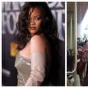 Rihanna and Elizabeth Holmes are in the news today. Photographs by Getty