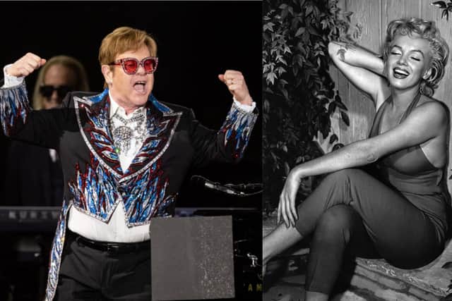 Outfits worn by Marilyn Monroe and Sir Elton John will go on display (Photo: Getty Images)