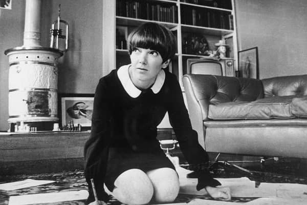 The late Mary Quant with her iconic haircut.  (Photo by Keystone/Getty Images)