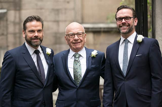 Rupert Murdoch has six children with three wives (Pic:Getty)