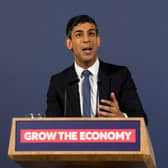 Rishi Sunak delivers a speech about mathematics and ending the ‘anti-maths mindset’ to boost economic growth (Photo: KIRSTY WIGGLESWORTH/POOL/AFP via Getty Images)