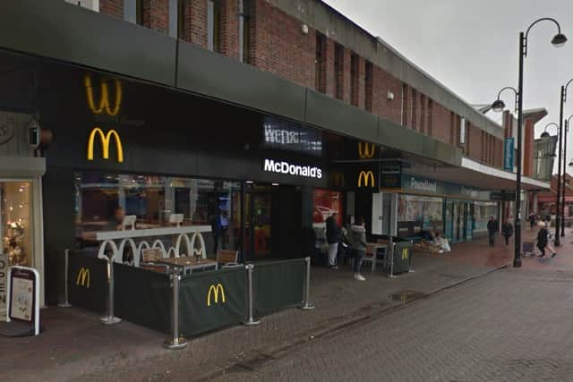 Police are hunting for two men after two teenagers were reportedly raped outside a McDonald’s in Nuneaton (Photo: Google Maps)