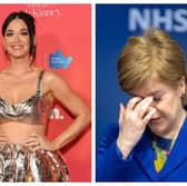 Nicola Sturgeon is not having a good start to her week in comparison to Katy Perry. Photos by Getty