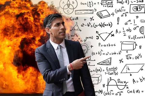 Rishi Sunak wants you to pay attention to his views on maths education (Image: Kim Mogg / Getty / Adobe Stock)