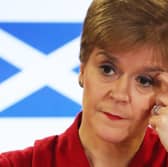 Nicola Sturgeon has been seen in leaked footage from an NEC meeting in March 2021 insisting that the SNP's finances were healthy. (Credit: Getty Images)