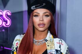 Jesy Nelson visits KISS FM on October 07, 2021 in London, England.