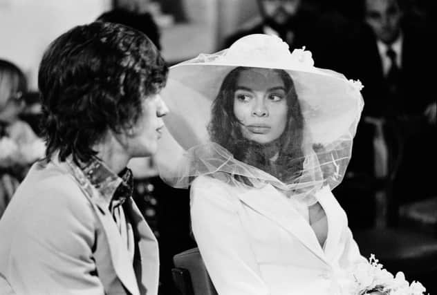 Bianca Jagger's wedding outfit to Mick Jagger is the perfect registry office inspiration for brides to be. (Photo by Reg Lancaster/Daily Express/Hulton Archive/Getty Images)