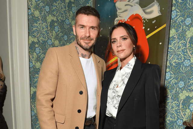(L-R) Victoria and David Beckham attend the Victoria Beckham x YouTube Fashion & Beauty After Party at London Fashion Week hosted by Derek Blasberg and David Beckham, at Marks Club on February 17, 2019 in London, England. (Photo by Victor Boyko/Getty Images for YouTube)
