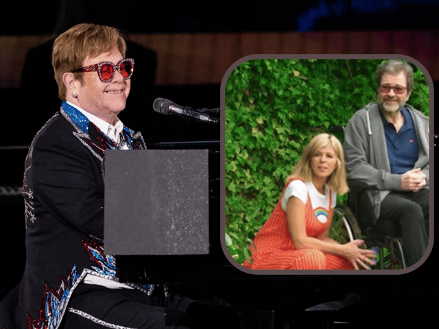 Kate Garraway, Derek Draper and their sons were special guests at Elton John's most recent London O2 performance during his farewell tour (Credit: Getty Images/ITV)