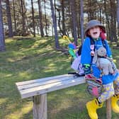Young mental health champion Alba Stogden, aged 8, who is walking across England's coastline to raise money for charities after being inspired by the help her dad received. 