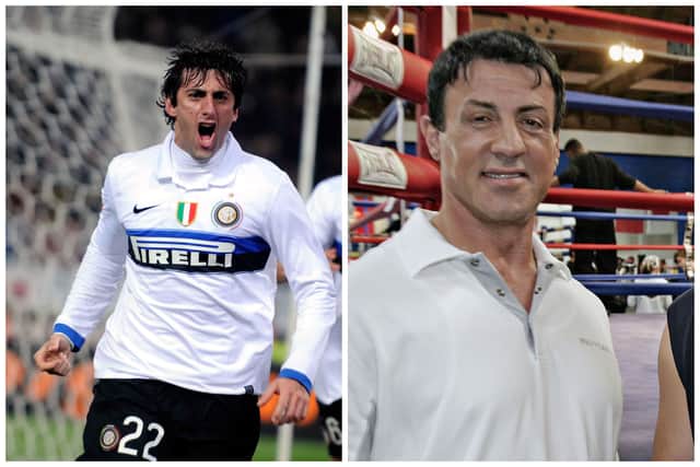 Diego Milito shares a striking resemblance with Rocky actor Slyvester Stallone during his younger years. (Getty Images)