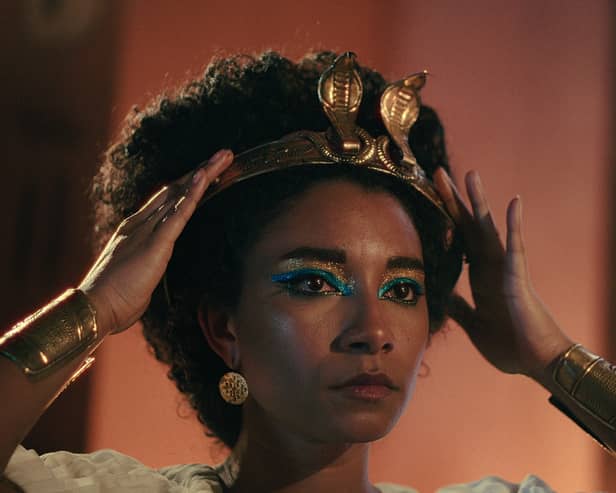 Actress Adele James plays Cleopatra in the new Netflix series