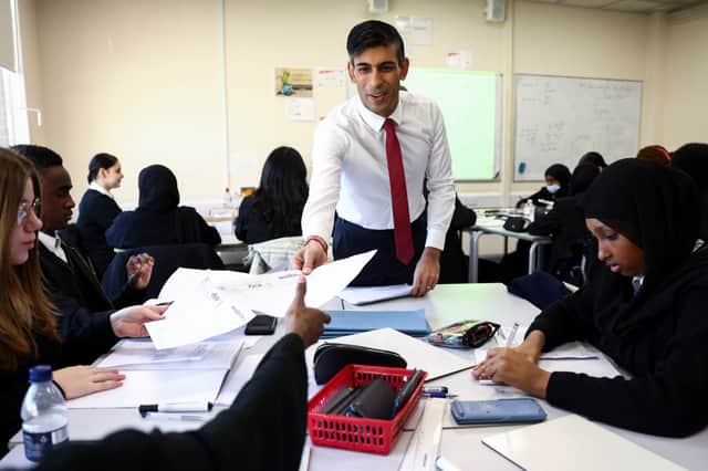 Rishi Sunak has announced plans to make maths mandatory for students up to the age of 18 (Image: Getty)