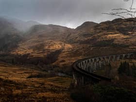 The  Glenfinnan Viaduct featured in Harry Potter