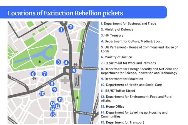 Extinction Rebellion is calling for a People’s Picket at every government department in Westminster on Friday and Monday. (Photo: NationalWorld/Kim Mogg/Extinction Rebellion) 