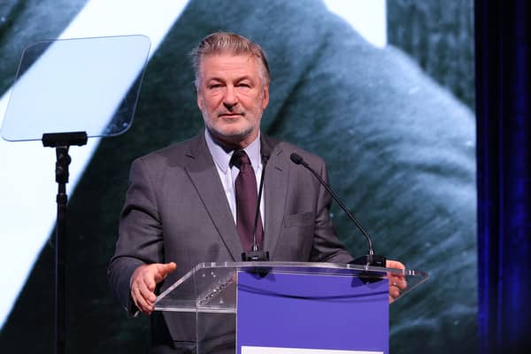 Alec Baldwin speaks onstage at the 2022 Robert F. Kennedy Human Rights Ripple of Hope Gala at New York Hilton on December 06, 2022 in New York City. (Photo by Mike Coppola/Getty Images forÂ 2022 Robert F. Kennedy Human Rights Ripple of Hope Gala)