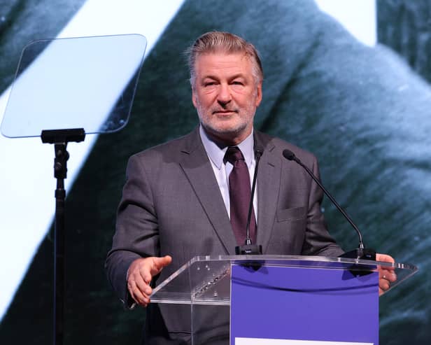 Alec Baldwin speaks onstage at the 2022 Robert F. Kennedy Human Rights Ripple of Hope Gala at New York Hilton on December 06, 2022 in New York City. (Photo by Mike Coppola/Getty Images forÂ 2022 Robert F. Kennedy Human Rights Ripple of Hope Gala)
