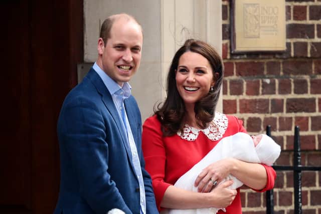 Prince William and Kate Middleton welcomed Prince Louis in 2018, five years after Prince George (Pic:Getty)