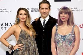 Blake Lively and Honoree Ryan Reynolds attend the 36th Annual American Cinematheque Awards and Taylor Swift 