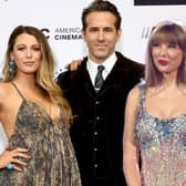 Blake Lively and Honoree Ryan Reynolds attend the 36th Annual American Cinematheque Awards and Taylor Swift 