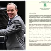 Dominic Raab has announced his resignation (Image: Getty / Twitter)
