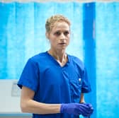 Niamh Algar as as Dr Lucinda Edwards in Malpractice (Credit: World Productions/ITV)