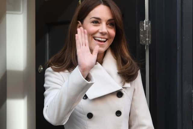 Kate wore the 'Olivia' coat by Reiss on several occasions. Photograph by Getty