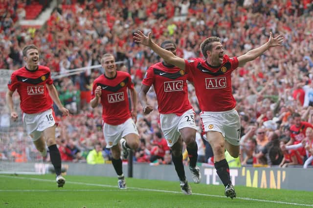 Michael Owen scored a last gasp winner in a thrilling 4-3 win for the Red Devils. (Getty Images)