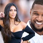 Usher serenaded Kim Kardashian as she finally made it to Vegas for her birthday celebrations (Pic:Getty)