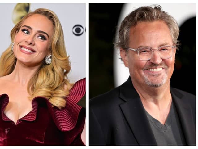 Adele and Matthew Perry are trending today. Photographs by Getty
