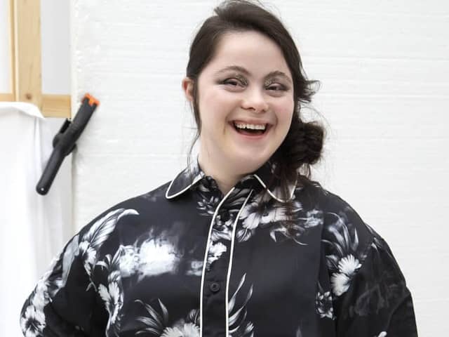 Ellie Goldstein, who has Down's syndrome, was featured this year in a Gucci Beauty Instagram campaign that gained more likes than Harry Styles. Picture by Darren Black.