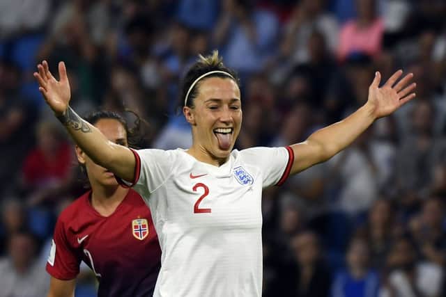 Lucy Bronze during the 2019 World Cup where she was named in the TOTT