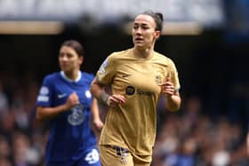Lucy Bronze before her injury during UCL match against Chelsea