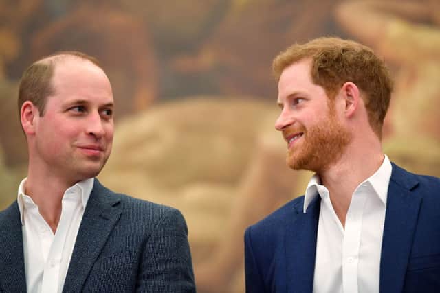 LONDON, ENGLAND - APRIL 26: Prince William, Duke of Cambridge and Prince Harry attend the opening of the Greenhouse Sports Centre on April 26, 2018 in London, United Kingdom. (Photo by Toby Melville - WPA Pool/Getty Images)