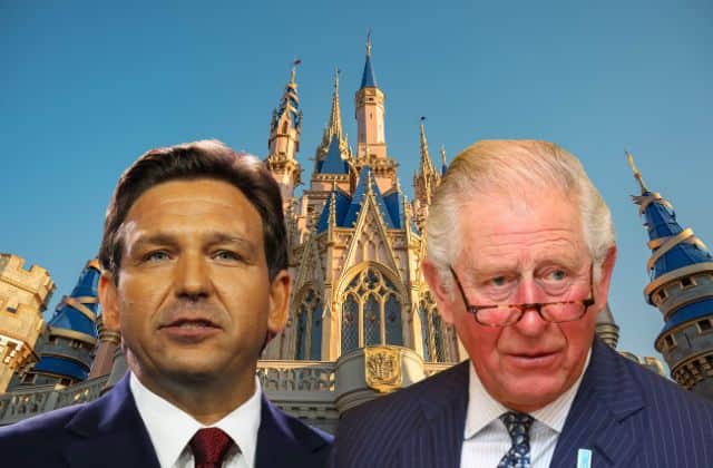 Walt Disney World has filed a lawsuit against Ron DeSantis with clauses referencing King Charles (Pic:Getty)