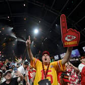 A Kansas City Chiefs fan cheers during round one of the 2022 NFL Draft on April 28, 2022 in Las Vegas (Image: Getty)