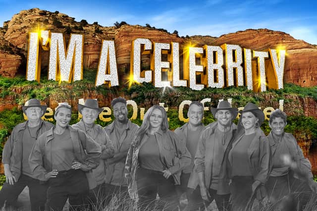 I'm A Celeb cast then and now. (getty images/ graphic by Kim Mogg)