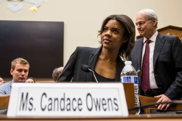 Candace Owens of Turning Point USA arrives before testifying during a House Judiciary Committee hearing discussing hate crimes and the rise of white nationalism on Capitol Hill on April 9, 2019 in Washington, DC. (Photo by Zach Gibson/Getty Images)