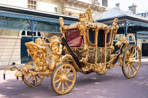 The Gold State Coach will be used during the coronation. Picture: Dominic Lipinski - Pool / Getty Images