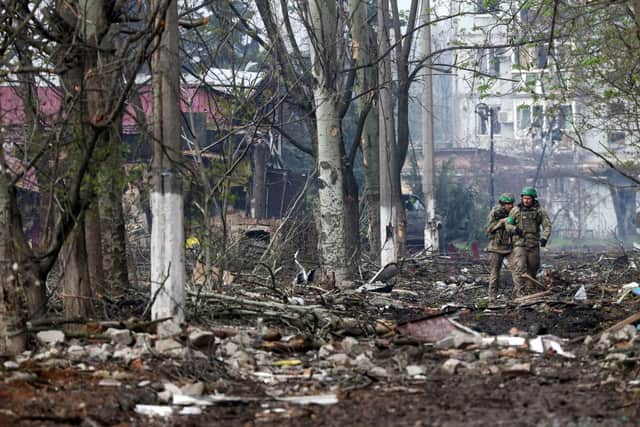 Bakhmut has been almost completely destroyed after nine months of fighting (image: AFP/Getty Images)