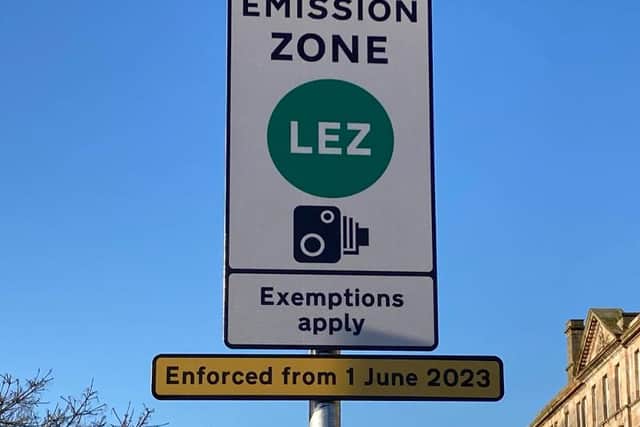 Signs warning of the new rules have been put up on every entry point to the LEZ (Photo: Glasgow City Council)