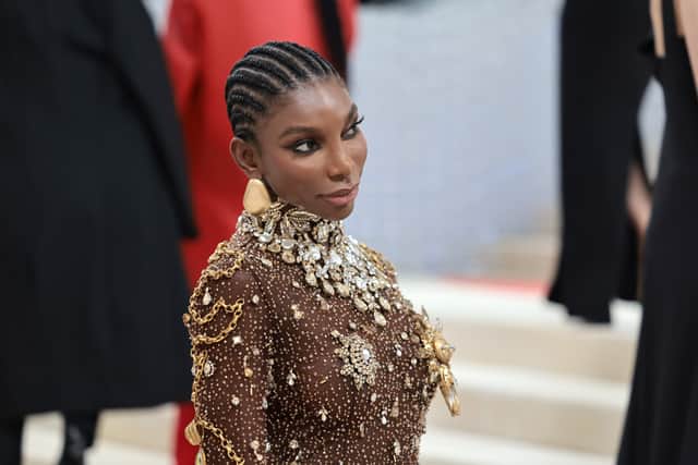 NEW YORK, NEW YORK - MAY 01: Michaela Coel attends The 2023 Met Gala Celebrating "Karl Lagerfeld: A Line Of Beauty" at The Metropolitan Museum of Art on May 01, 2023 in New York City. (Photo by Jamie McCarthy/Getty Images)