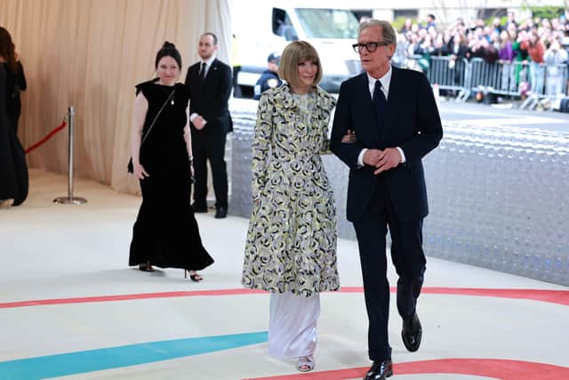 NEW YORK, NEW YORK - MAY 01: (L-R) Anna Wintour and Bill Nighy attend The 2023 Met Gala Celebrating "Karl Lagerfeld: A Line Of Beauty" at The Metropolitan Museum of Art on May 01, 2023 in New York City. (Photo by Theo Wargo/Getty Images f