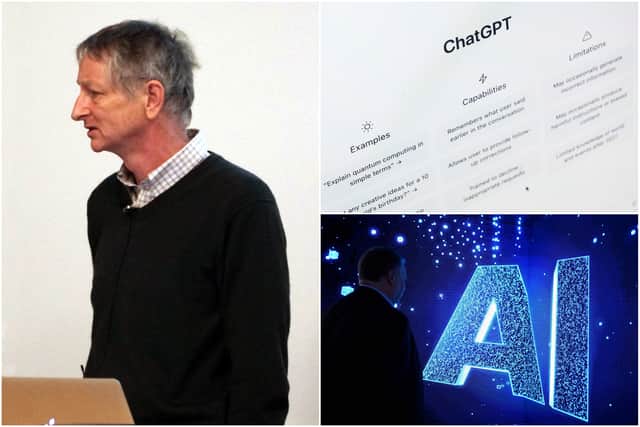 Computer scientist Geoffrey Hinton (left) has warned about the potential dangers of AI (Photos: Eviatar Bach/Wikimedia Commons/Getty Images)
